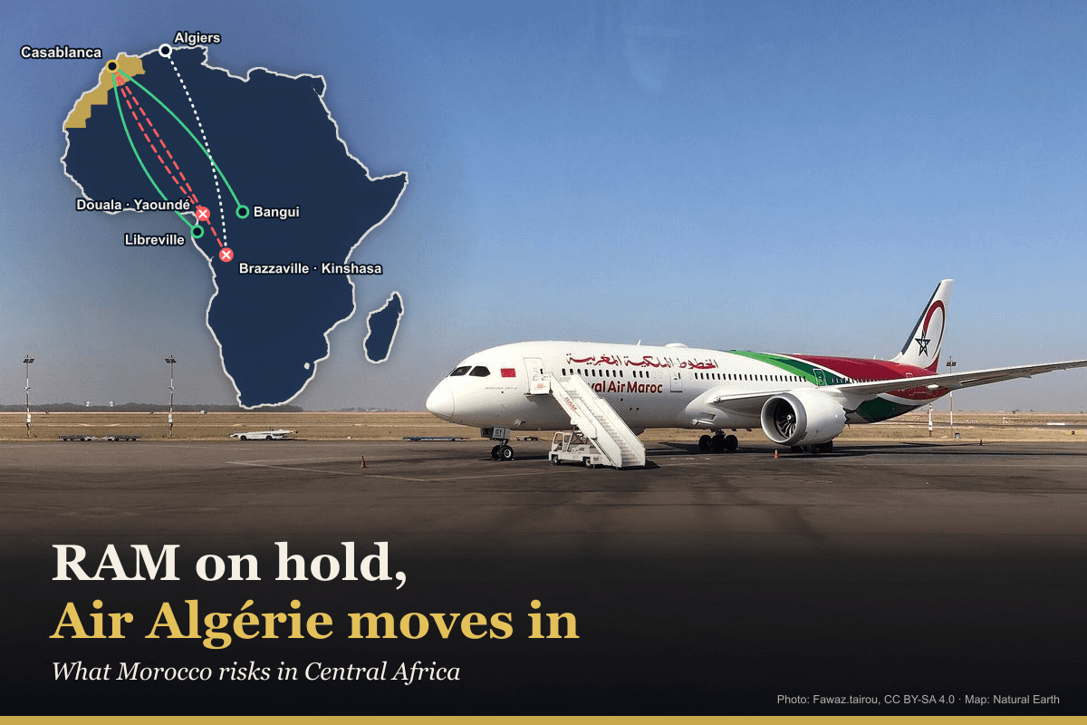 Air Algérie s’installe à Brazzaville pendant la pause de la RAM : ce que le Maroc risque en Afrique centrale