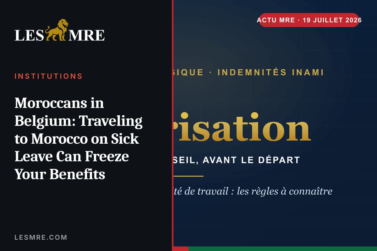 MRE de Belgique : partir au Maroc en incapacité de travail peut bloquer vos indemnités