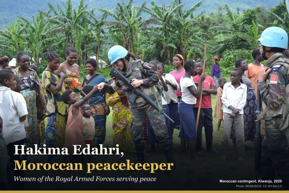 Commandant Hakima Edahri, casque bleu marocaine à Goma : les femmes des FAR au service de la paix