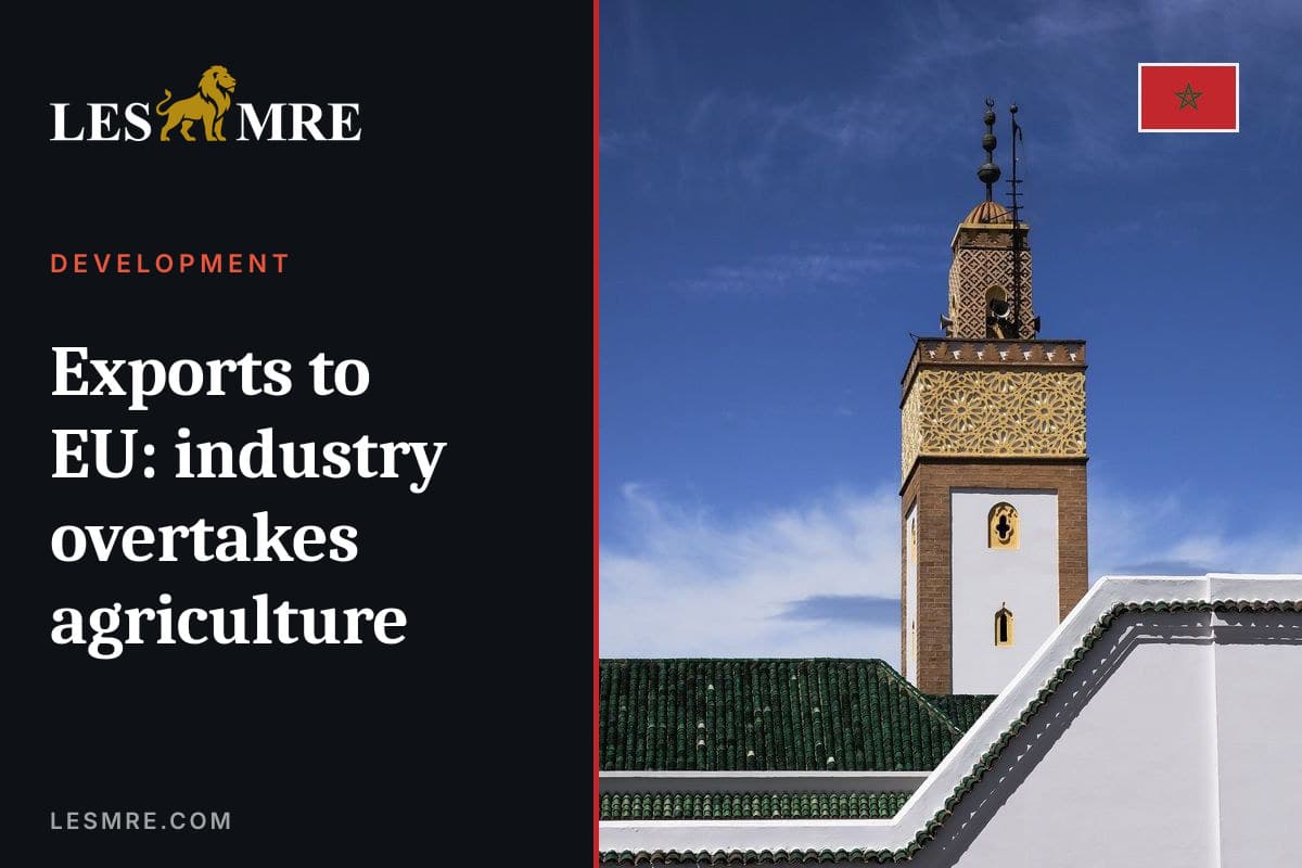 Exportations vers l'UE : l'industrie dépasse l'agriculture