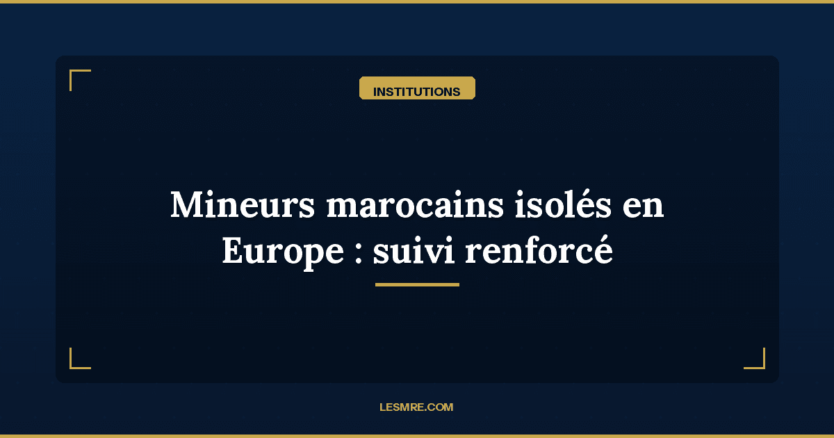 Mineurs marocains isolés en Europe : Rabat renforce le suivi consulaire