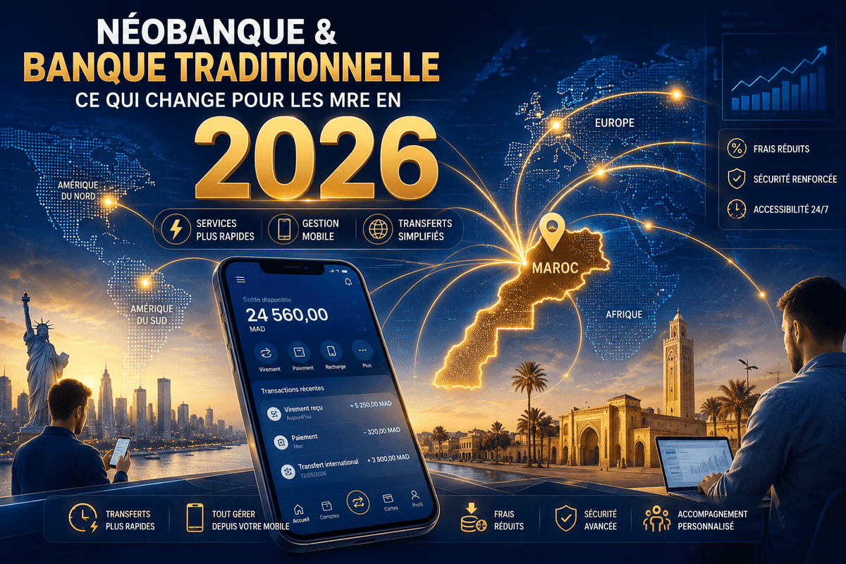 Néobanque et banque traditionnelle : ce qui change pour les MRE en 2026