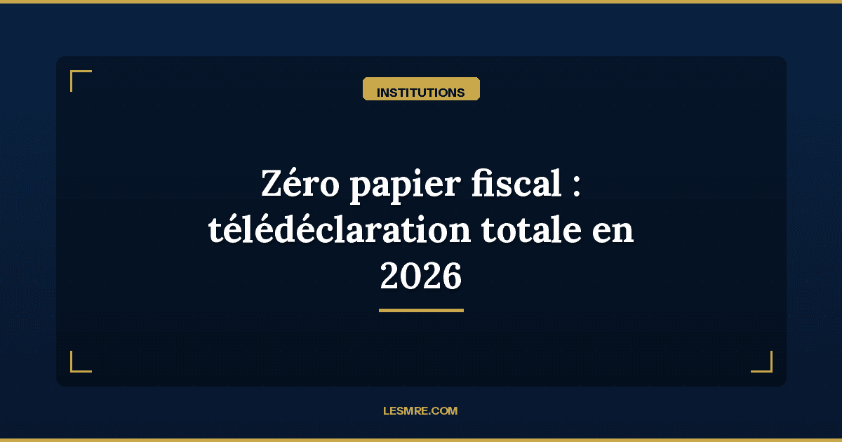Zéro papier fiscal : la DGI impose la télédéclaration totale en 2026 — guide pour les MRE