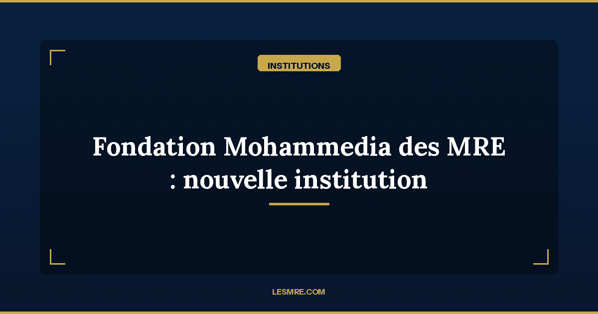 Fondation Mohammedia des MRE : ce que change la nouvelle institution pour la diaspora