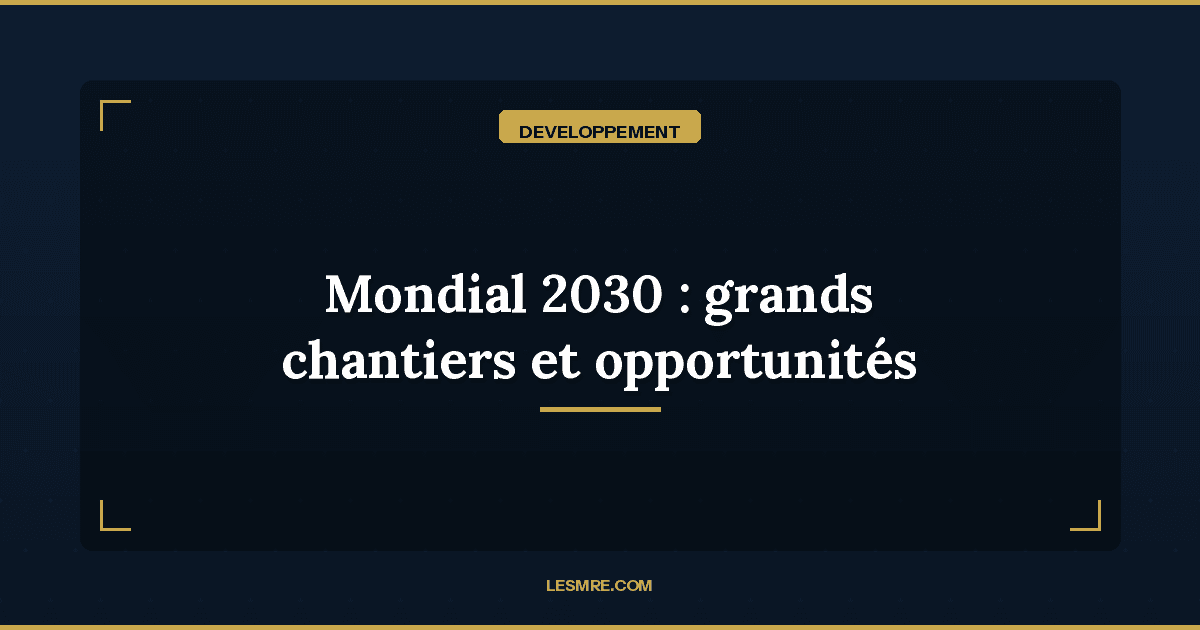 Coupe du Monde 2030 : les grands chantiers marocains qui créent des opportunités pour la diaspora