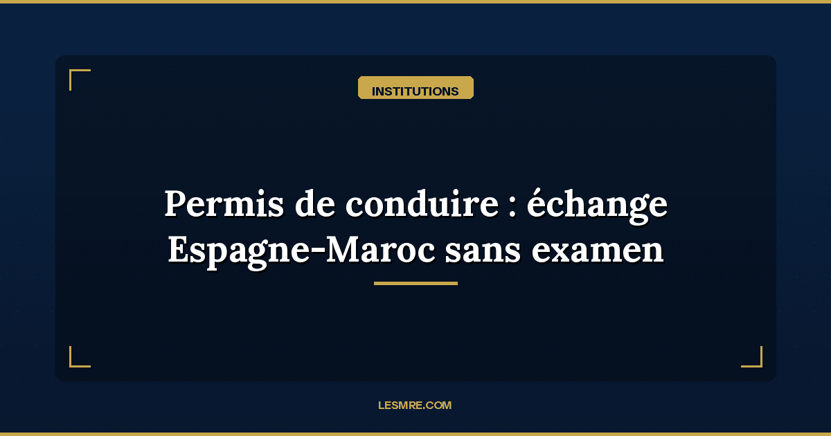 Permis de conduire : les Marocains en Espagne peuvent désormais obtenir le permis espagnol sans examen